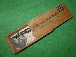 Vintage Brown & Sharpe No.  8 Micrometer Caliper 0 - 1 