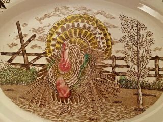 VTG King Tom Thanksgiving TURKEY Platter 2