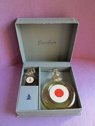 Guerlain 1930s Vintage Shalimar Pure Perfume Eau De Cologne Set 1/3 1 3/4