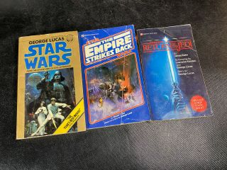 Star Wars Trilogy Del Rey Books.  Star Wars,  Empire,  Jedi.