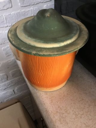 Smiling Oscar Soldier Face Vintage Cookie Jar Classics Ceramic Pottery 2