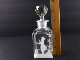 Vintage Mary Gregory Cut Glass Perfume Bottle with Stopper GREAT VALUE 2