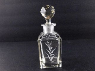 Vintage Mary Gregory Cut Glass Perfume Bottle with Stopper GREAT VALUE 3