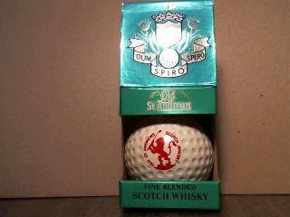 Vintage Miniature Old St.  Andrews Scotch Whisky Golf Ball - 1982