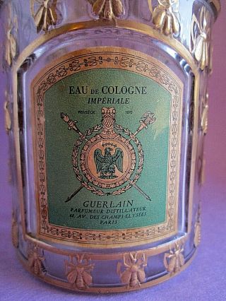 Vintage Guerlain Gold Bee Bottle Eau de Cologne Imperiale 250 ml 8.  5 oz Empty 2
