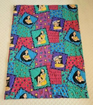 Vintage 1990s Disney Twin Pocahontas Comforter Blanket 86 " X 62 " Euc