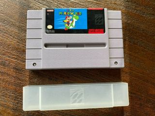 Mario World Snes Vintage Cartridge,  Comes With Protective Cover
