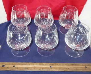 Vintage Set Of 6 Mini Brandy Snifters Crystal Glasses Possibly Gorham Drinkware