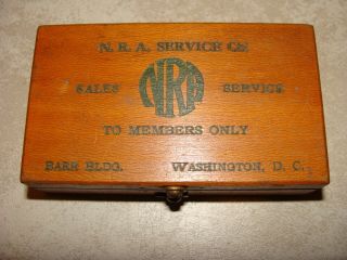 Vintage Target Wood Box Nra Cartridge Shell Holder Range Wood Box.  22 Lr
