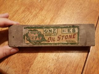 Enders Oak Leaf Razor Grit Oil Stone Sharpening Stone Hone No E8
