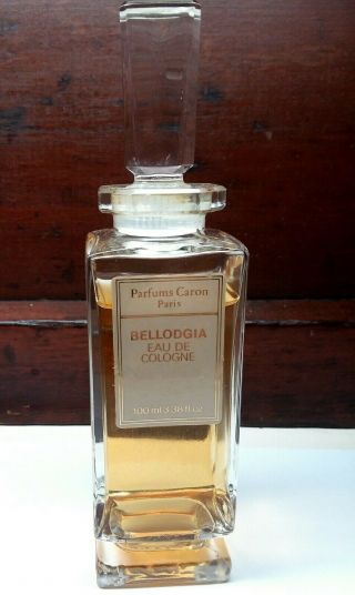 Parfums Caron Paris Vintage Bellodgia Eau De Cologne 3.  38 Fluid Ounces 100ml