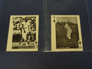 Vintage Frank Robinson 10 Diamonds Ernie Banks 7 Hearts Cards