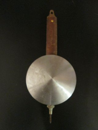 Vintage 6 - 1/4 " Long Wood Rod Silver Wall Clock Pendulum (738a35)