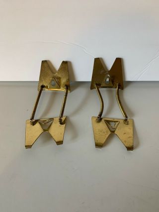 Vintage Brass Wall Hangers For Plates Set Of 2