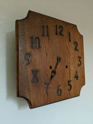 Vintage Antique Arts & Crafts Mission Oak Wall Clock