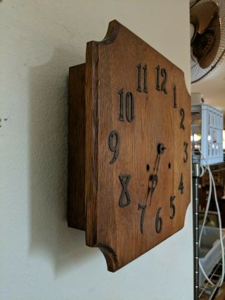 Vintage Antique Arts & Crafts Mission Oak Wall Clock 2