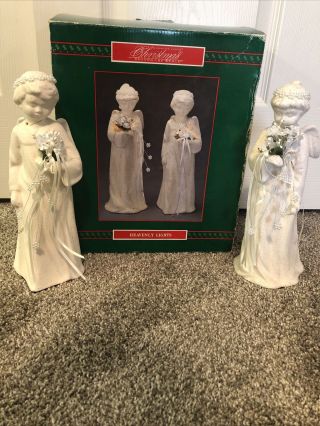 Vintage 1991 House Of Lloyd Heavenly Lights Angels Lighted Figurines 530234