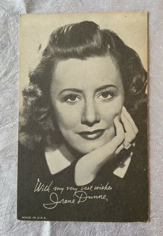 Vintage Arcade Exhibit Card - Actress Movie Star Irene Dunne