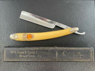 Vintage Straight Razor W.  R.  Case And Sons - Bradford Pa.  Real Red Point W/ Box