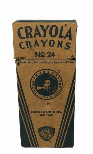 Vintage Crayola Crayons No 24 Rubens Binney & Smith Crayons May Not Be