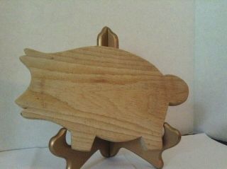 Vintage Hand Made Wood Pig Cutting Bread Board Cute