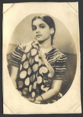 India Bollywood Vintage Photo Nalini Jaywant 1930s 6.  3 X9cm