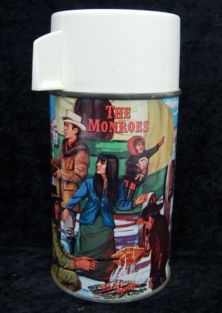 Vintage Aladdin The Monroes Thermos For Metal Lunchbox 1967 Western