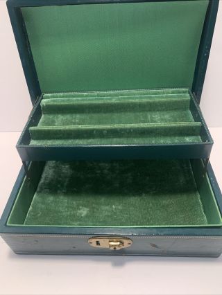 Vintage Mele Jewelry Box Green