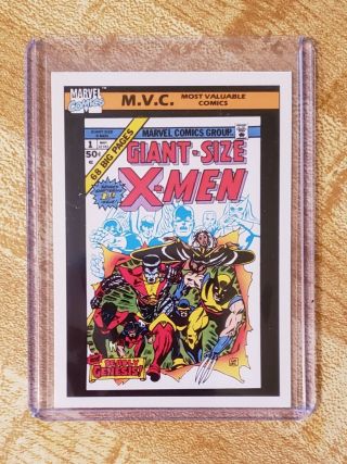 Giant - Size X - Men 132 M.  V.  C.  Card 1990 Marvel Universe Series 1 - Vintage