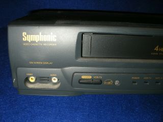 Vtg Symphonic VHS Player/Recorder Model VR 501 w/Remote Fully Guaranteed 3