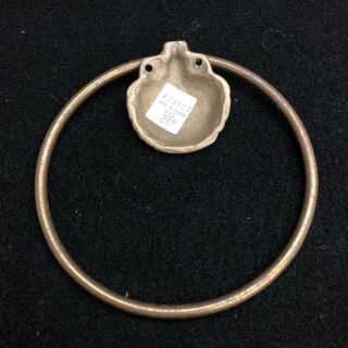 Vintage Brass Bathroom Shell Clip Hook Towel Hoop Decor 3