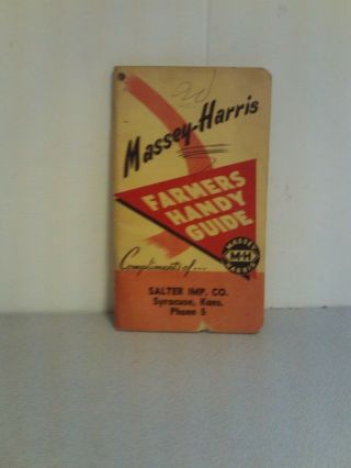 Vintage 1952 Massey Harris Farmers Handy Guide Booklets,  Slater.
