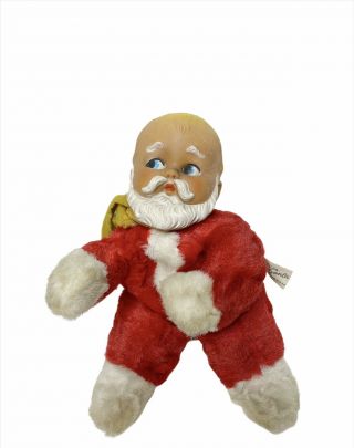 Vintage Knickerbocker Baby Santa Claus Plush 1955 Christmas Toy Musical