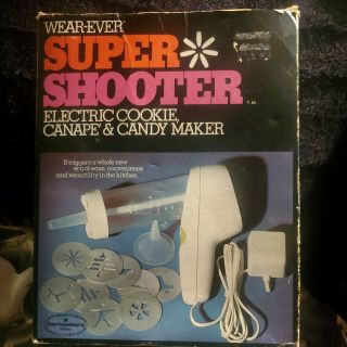 Vtg Wearever Shooter Electric Cookie Press Canape Candy Maker.