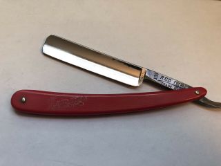 Vintage 9/16,  ” W.  R.  Case & Sons Red Imp 133 Straight Razor Shave Ready Usa
