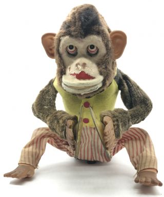 Musical Jolly Chimp Cymbal Monkey Vintage Battery Operated Tin You