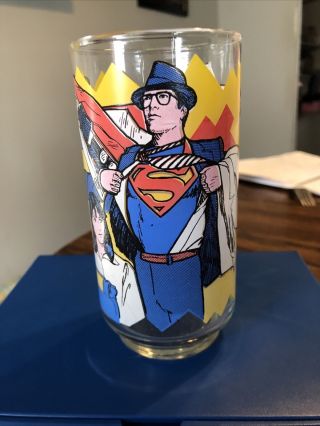 Vintage 1978 - Pepsi Dc Comics Superman The Movie Collectors Glass