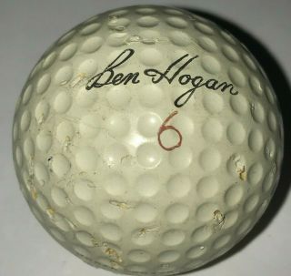 1 Vintage Signature Ben Hogan 6 Golf Ball (b - 14 - 2)