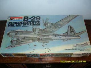 Vintage Monogram B - 29 Superfortress 1/48 Model Airplane Kit 5700 Unbuilt