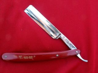 Shave Ready Red Imp 133 Straight Razor For Morris Mfg.  (by Dovo)