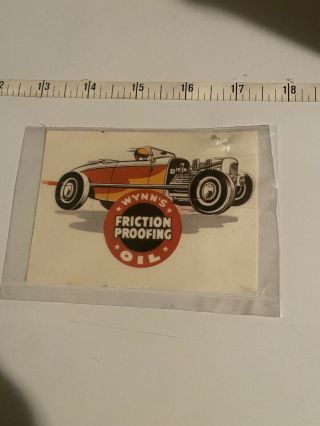 Vintage Wynn’s Oil Racing Decal Sticker