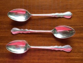 3 Vintage Sterling Silver Demitasse Spoons
