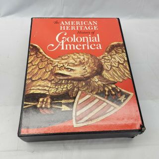 Vintage 1967 The American Heritage History Of Colonial America 2 Book Set Top