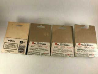 Vintage GE Flash Cubes 3 boxes of 3 & one box of 3 GE Magicubes 2