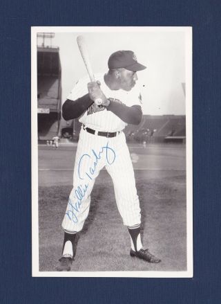 Willie Tasby Signed Cleveland Indians Vintage Team Issued Baseball Postcard