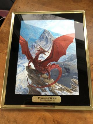 Vintage Dungeons & Dragons Dufex Foil Print “dragons Of Krynn” Dragonlance