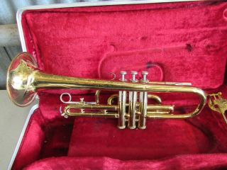 Vintage H&a Selmer Designed By Vincent Bach Trumpet Serial No 84213 & Hard Case