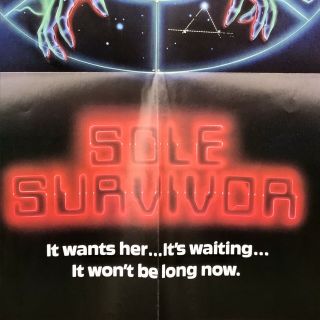 Vintage 1980s Horror Science Fiction Movie Poster Sole Survivor Alien Vhs 1985 3