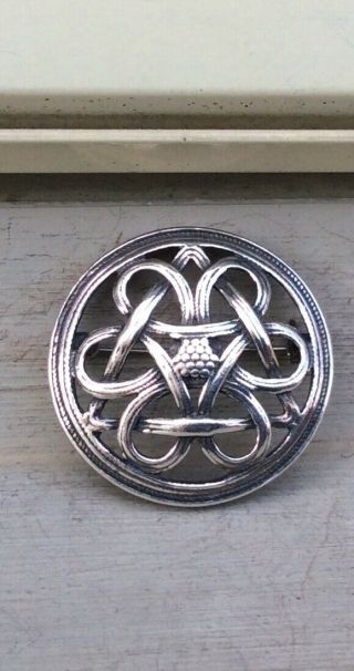 KALEVALA KORU FINLAND - Knot Of Fate Sterling Brooch Pin Vintage Celtic Inspire 3