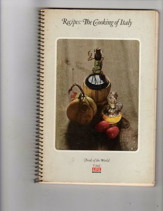 Vintage Time Life Foods Of The World Cookbooks: The Cooking Of Italy